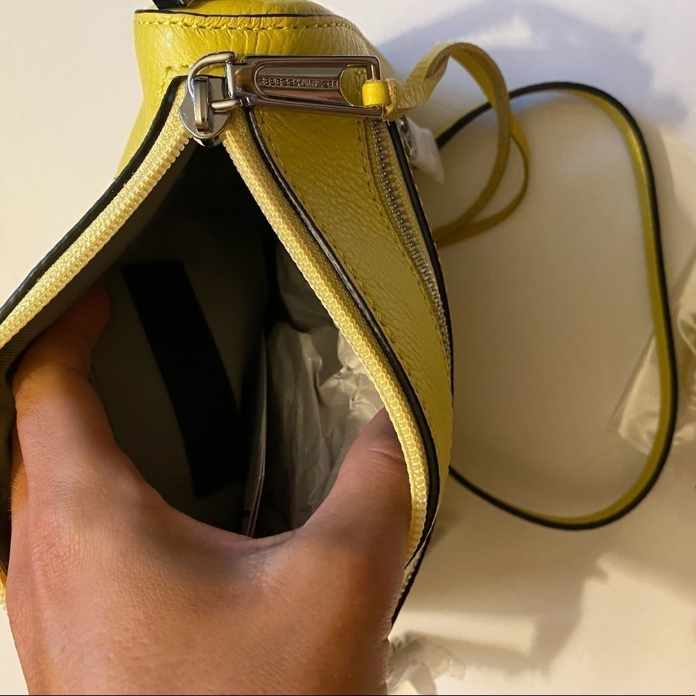 Rebecca Minkoff Mini 5 Zip Yellow Crossbody Bag - Picture 5 of 13